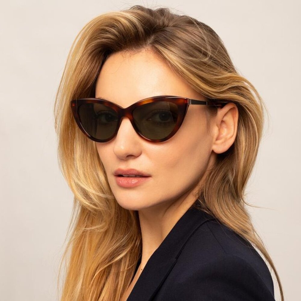 NEW SAINT LAURENT BROWN GREY WOMEN SLM81 SAINT LAURENT SUNGLASSES